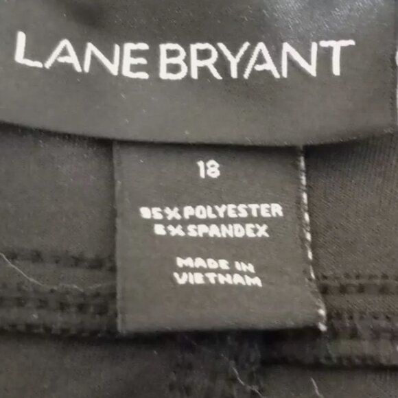 Lane Bryant Women's Faux Leather Jeans Sz 18 Stretch Black High Rise Ankle Pant - Picture 4 of 13